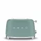 SMEG KENYÉRPIRÍTÓ, retro, 2 szeletes, matt smaragdzöld - WaterMarkt.hu