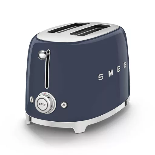 SMEG KENYÉRPIRÍTÓ, retro, 2 szeletes, tengerészkék - WaterMarkt.hu