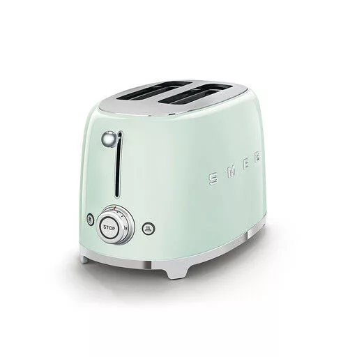 SMEG KENYÉRPIRÍTÓ, retro, 2 szeletes, világoszöld - WaterMarkt.hu