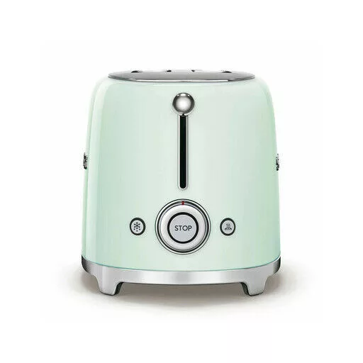 SMEG KENYÉRPIRÍTÓ, retro, 2 szeletes, világoszöld - WaterMarkt.hu