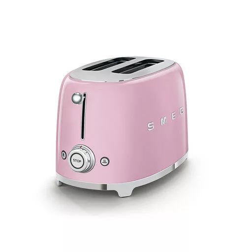 SMEG KENYÉRPIRÍTÓ, retro, 2 szeletes, rózsaszín - WaterMarkt.hu