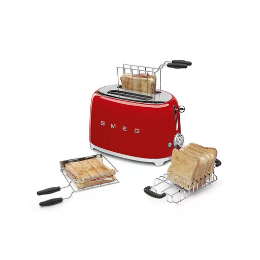 SMEG KENYÉRPIRÍTÓ, retro, 2 szeletes, piros