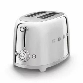 SMEG KENYÉRPIRÍTÓ, retro, 2 szeletes, fényes króm - WaterMarkt.hu
