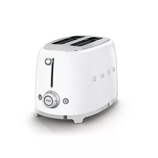 SMEG KENYÉRPIRÍTÓ, retro, 2 szeletes, fehér - WaterMarkt.hu