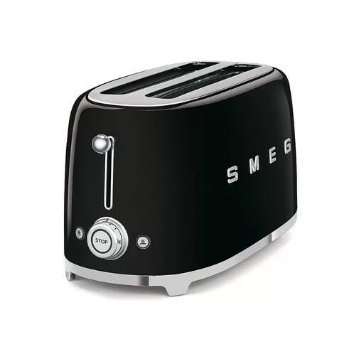 SMEG KENYÉRPIRÍTÓ, retro, 4 szeletes, fekete - WaterMarkt.hu