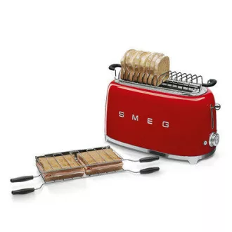 SMEG KENYÉRPIRÍTÓ, retro, 4 szeletes, piros - WaterMarkt.hu