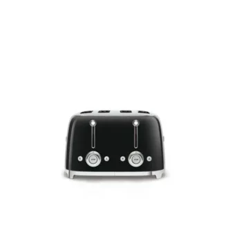 SMEG KENYÉRPIRÍTÓ, retro, 2x2 szeletes, fekete - WaterMarkt.hu