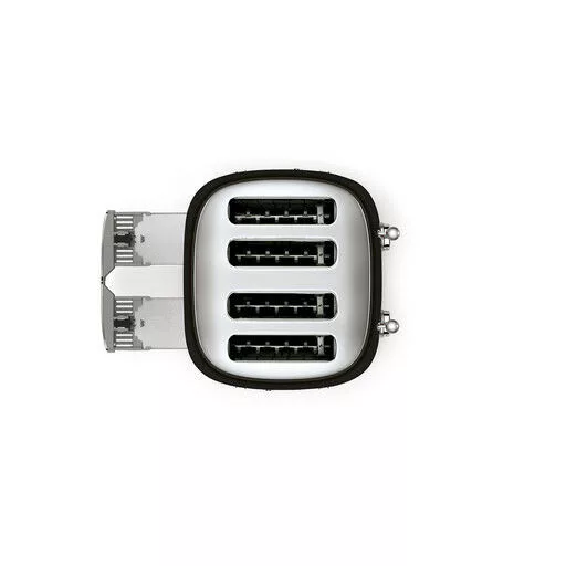 SMEG KENYÉRPIRÍTÓ, retro, 2x2 szeletes, fekete - WaterMarkt.hu