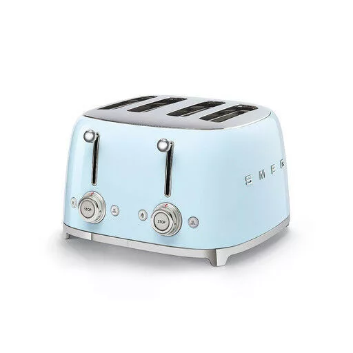 SMEG KENYÉRPIRÍTÓ, retro, 2x2 szeletes, világoskék - WaterMarkt.hu