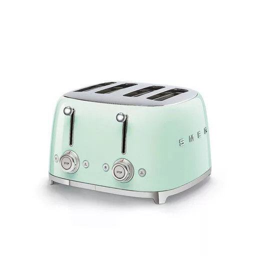 SMEG KENYÉRPIRÍTÓ, retro, 2x2 szeletes, világoszöld - WaterMarkt.hu