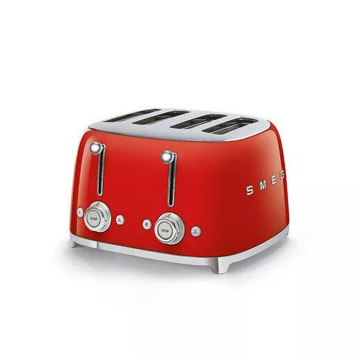 SMEG KENYÉRPIRÍTÓ, retro, 2x2 szeletes, piros - WaterMarkt.hu