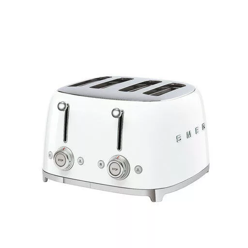 SMEG KENYÉRPIRÍTÓ, retro, 2x2 szeletes, fehér - WaterMarkt.hu