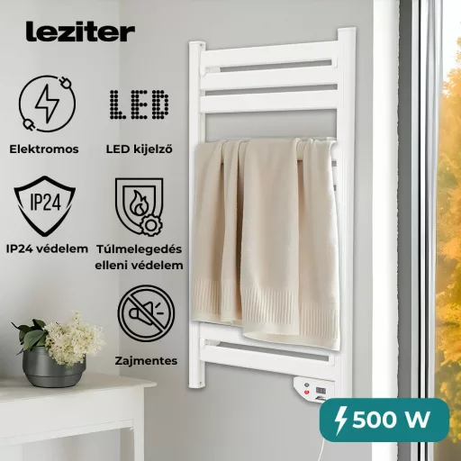 Elektromos törölközőszárító radiátor 500W - WaterMarkt.hu