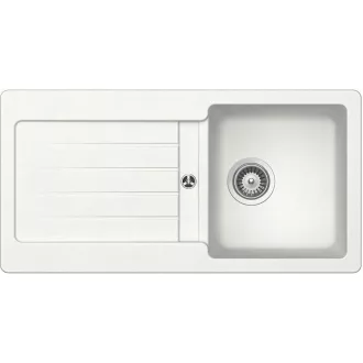 SCHOCK TYPOS CRISTALITE D-100S egymedencés csepptálcás prémium mosogató - TÖBB SZÍNBEN - White - WaterMarkt.hu