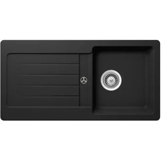 SCHOCK TYPOS CRISTALITE D-100S egymedencés csepptálcás prémium mosogató - Nero - WaterMarkt.hu