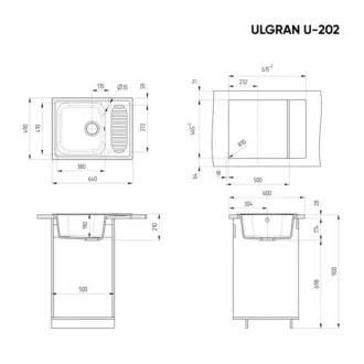 Ulgran U-202-341 Gránit Mosogatótálca - Csepegtetőtálcás, Tejfehér - WaterMarkt.hu