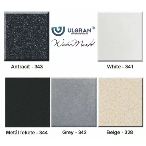 Ulgran U-404-341 Gránit Mosogatótálca - Egymedencés, Négyzet, Tejfehér - WaterMarkt.hu