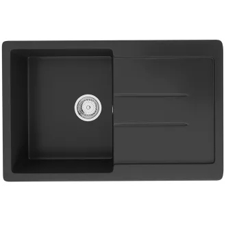 Ulgran U-507 csepptálcás gránit mosogatótál - metal black - WaterMarkt.hu