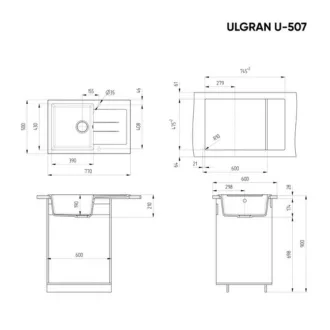 Ulgran U-507-328 Gránit Mosogatótálca - Csepegtetőtálcás, Bézs - WaterMarkt.hu