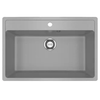 Ulgran U-600-342 Gránit Mosogatótálca - Egymedencés, Téglalap, Extra széles, Grafit - WaterMarkt.hu