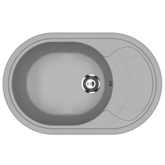Ulgran U-610-342 Csepegtetőtálcás Gránit Mosogató - Ovális, Grafit - WaterMarkt.hu