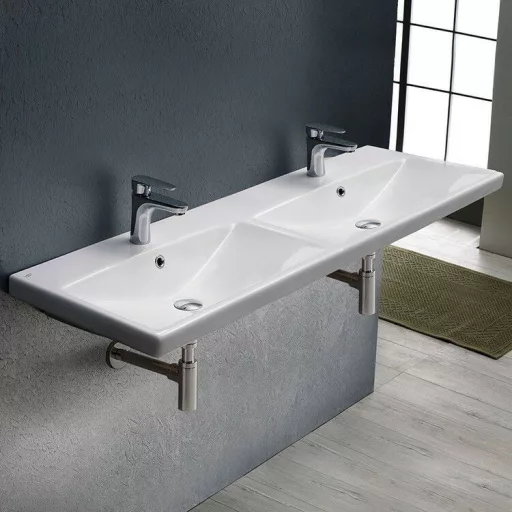 CeraStyle ELITE - DUPLA porcelán mosdókagyló - 120 x 45 cm - WaterMarkt.hu