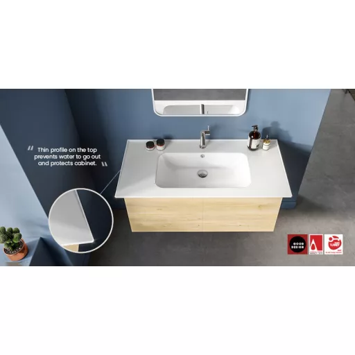 CeraStyle BLUE - porcelán mosdókagyló - 100 x 47 cm - WaterMarkt.hu