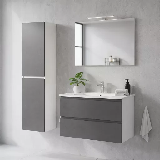 Vario Forte 35 függesztett oldal szekrény fehér-antracit