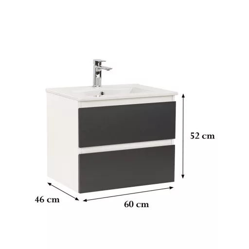 Vario Forte 60 alsó szekrény mosdóval - WaterMarkt.hu