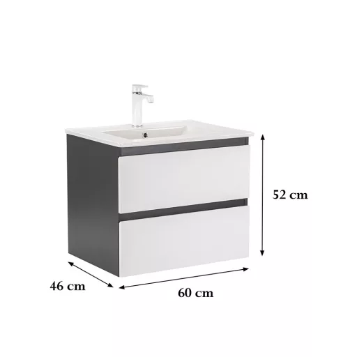 Vario Forte 60 alsó szekrény mosdóval - WaterMarkt.hu