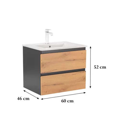 Vario Forte 60 alsó szekrény mosdóval - WaterMarkt.hu