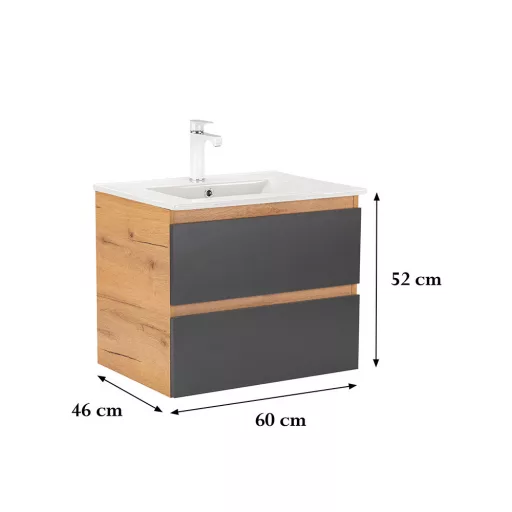 Vario Forte 60 alsó szekrény mosdóval - WaterMarkt.hu