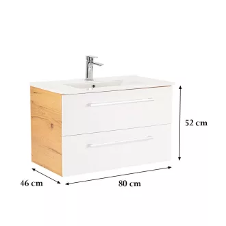 Vario Clam 80 alsó szekrény mosdóval - WaterMarkt.hu