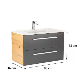 Vario Clam 80 alsó szekrény mosdóval - WaterMarkt.hu