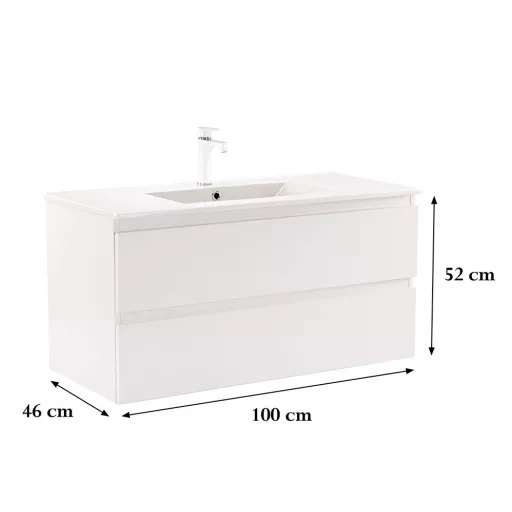 Vario Forte 100 alsó szekrény mosdóval