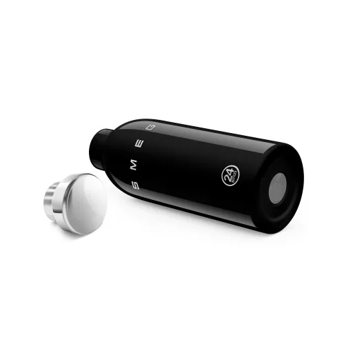 SMEG x 24Bottles® CLIMA Bottle 500 ml-es dupla falú rozsdamentes acél termosz, fekete