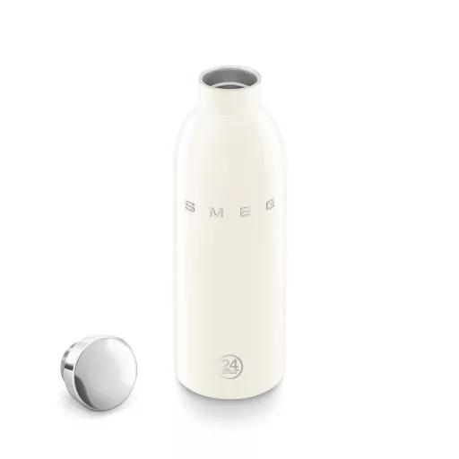 SMEG x 24Bottles® CLIMA Bottle 500 ml-es dupla falú rozsdamentes acél termosz, bézs