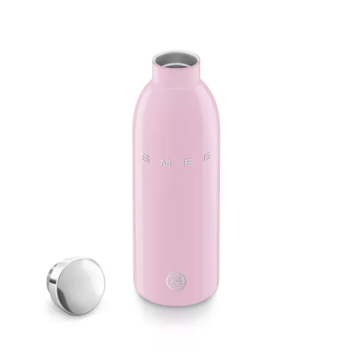 SMEG x 24Bottles® CLIMA Bottle 500 ml-es dupla falú rozsdamentes acél termosz, rózsaszín