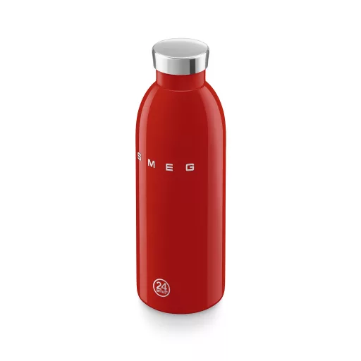 SMEG x 24Bottles® CLIMA Bottle 500 ml-es dupla falú rozsdamentes acél termosz, piros