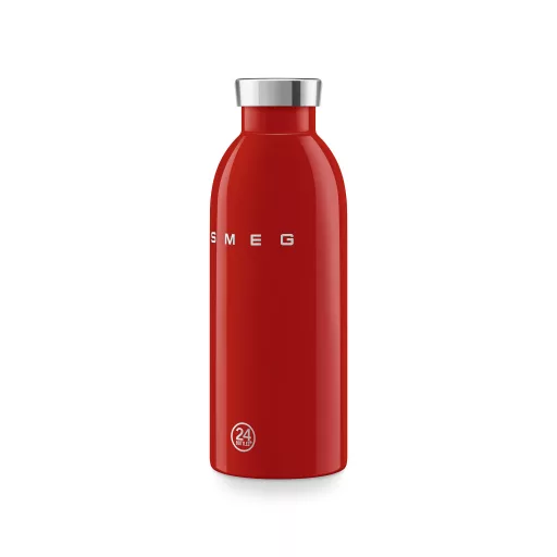 SMEG x 24Bottles® CLIMA Bottle 500 ml-es dupla falú rozsdamentes acél termosz, piros