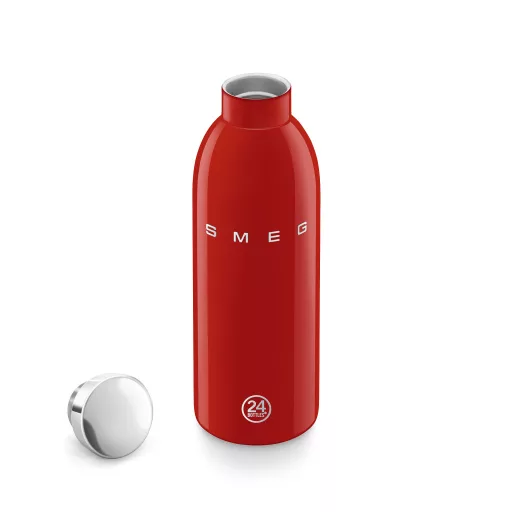 SMEG x 24Bottles® CLIMA Bottle 500 ml-es dupla falú rozsdamentes acél termosz, piros