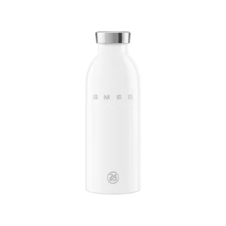   SMEG x 24Bottles® CLIMA Bottle 500 ml-es dupla falú rozsdamentes acél termosz, fehér