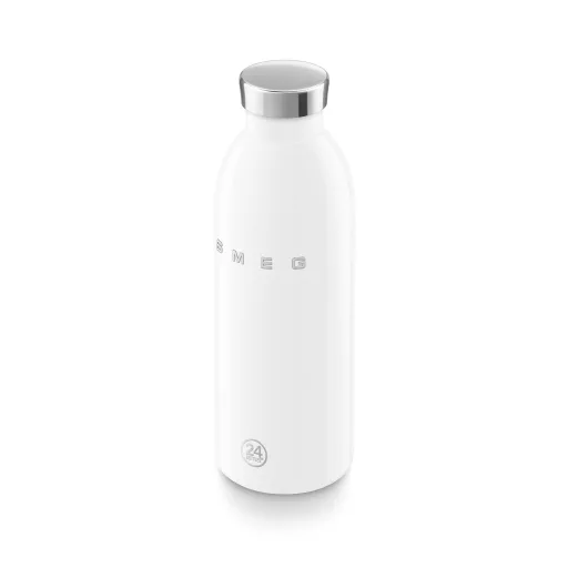 SMEG x 24Bottles® CLIMA Bottle 500 ml-es dupla falú rozsdamentes acél termosz, fehér