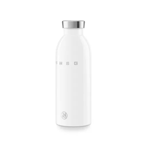 SMEG x 24Bottles® CLIMA Bottle 500 ml-es dupla falú rozsdamentes acél termosz, fehér