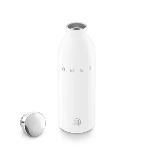 SMEG x 24Bottles® CLIMA Bottle 500 ml-es dupla falú rozsdamentes acél termosz, fehér