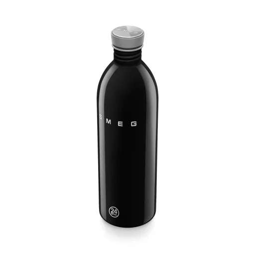 SMEG x 24Bottles® URBAN Bottle 1 literes rozsdamentes acél kulacs, fekete