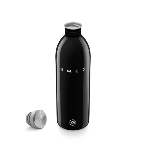 SMEG x 24Bottles® URBAN Bottle 1 literes rozsdamentes acél kulacs, fekete