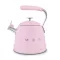 SMEG VÍZFORRALÓ TEÁSKANNA, retro, síppal, rózsaszín