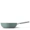 SMEG WOK SERPENYŐ, 30 cm, rozsdamentes acél fogantyú, matt smaragdzöld