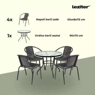 Lund 4+1 kerti bútor garnitúra szett - WaterMarkt.hu